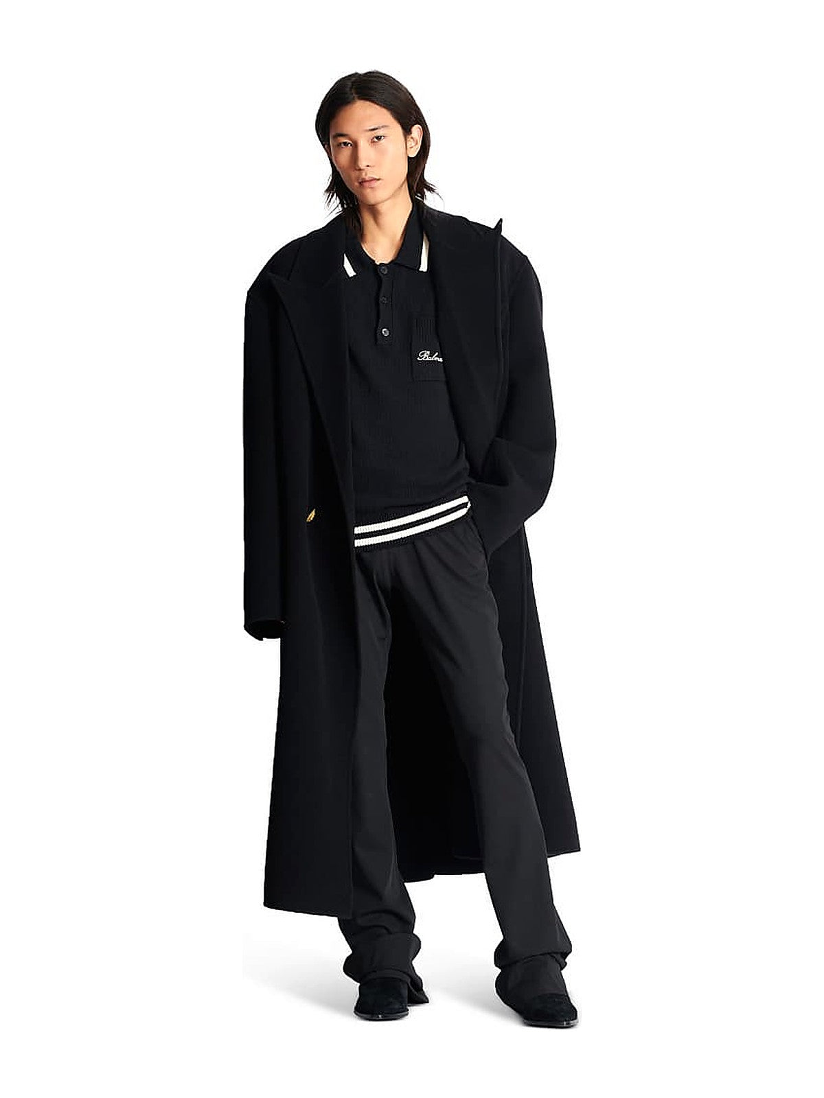 Balmain Signature Wool Polo