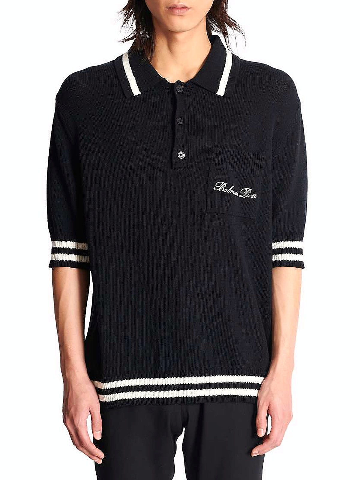 Balmain Signature Wool Polo