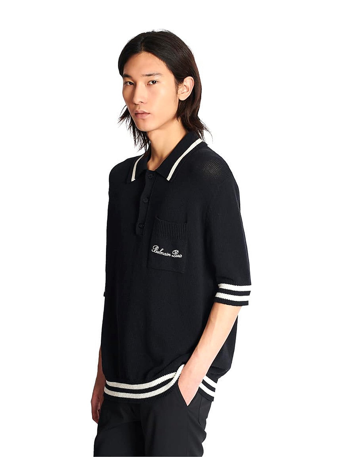 Balmain Signature Wool Polo