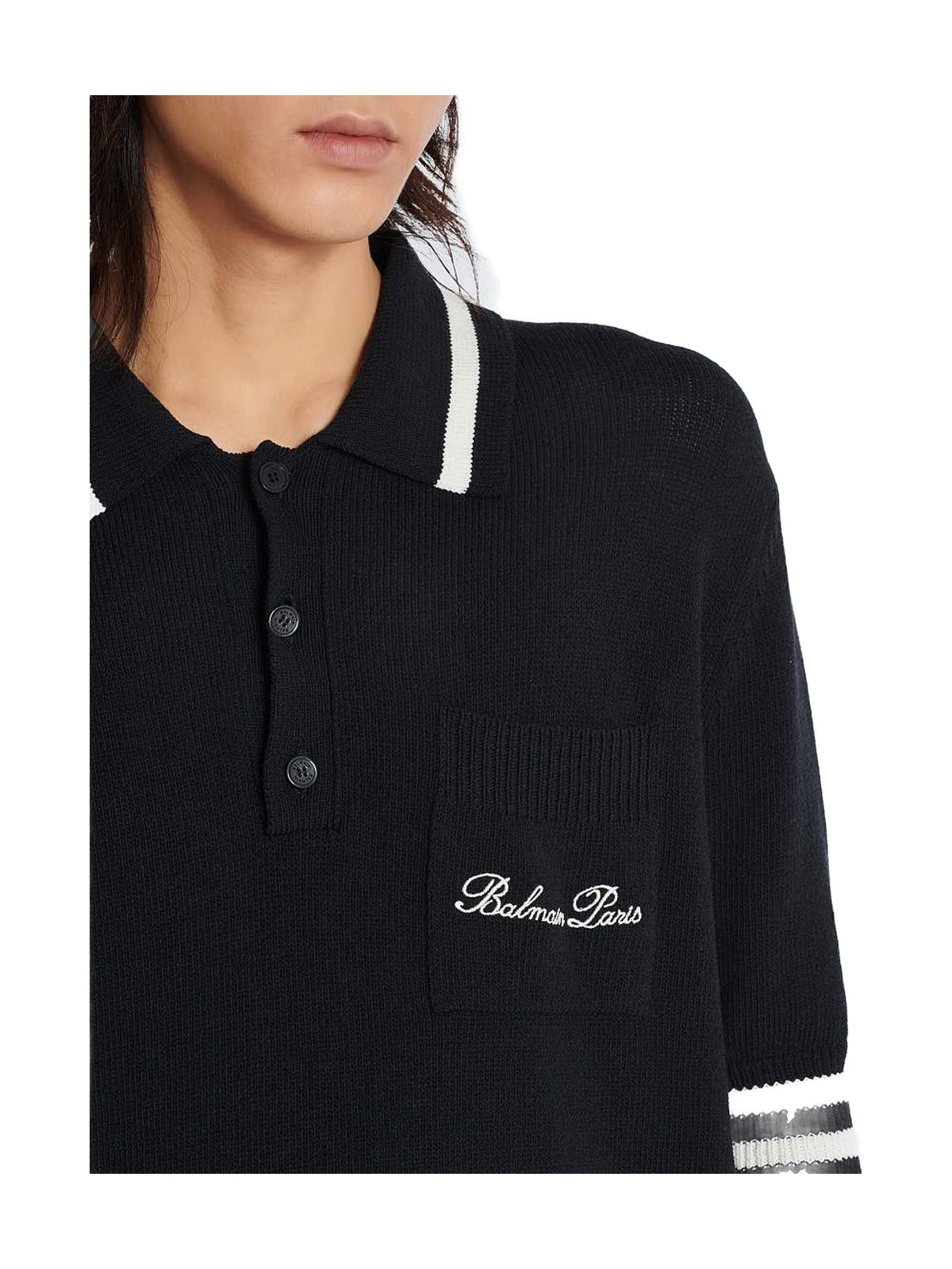 Balmain Signature Wool Polo