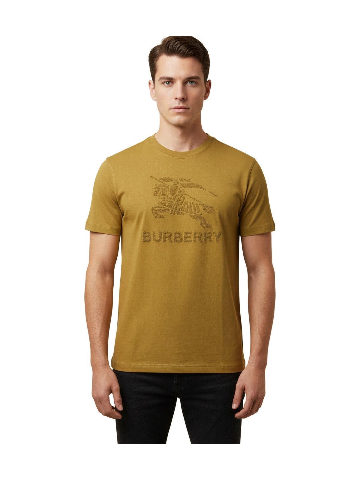 Burberry embroidered logo T-shirt (mustard)