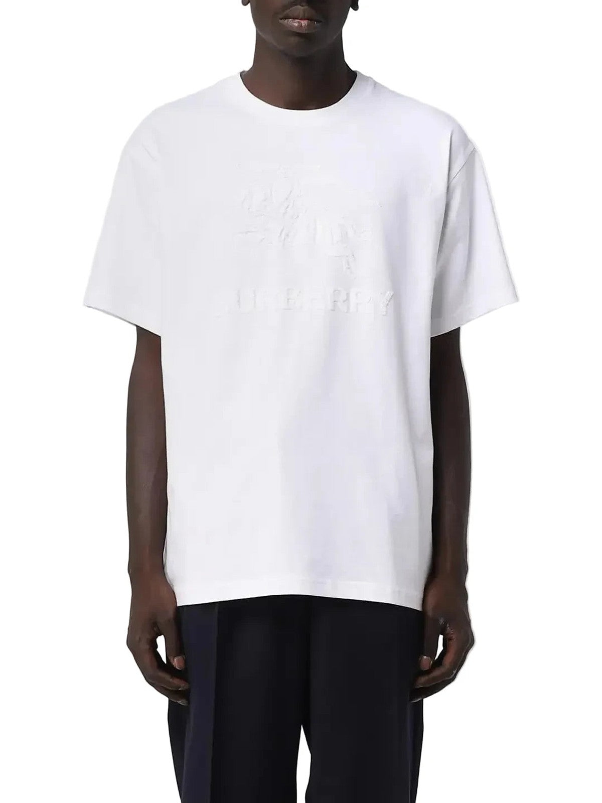 Burberry Embroidered Logo T-shirt (White)