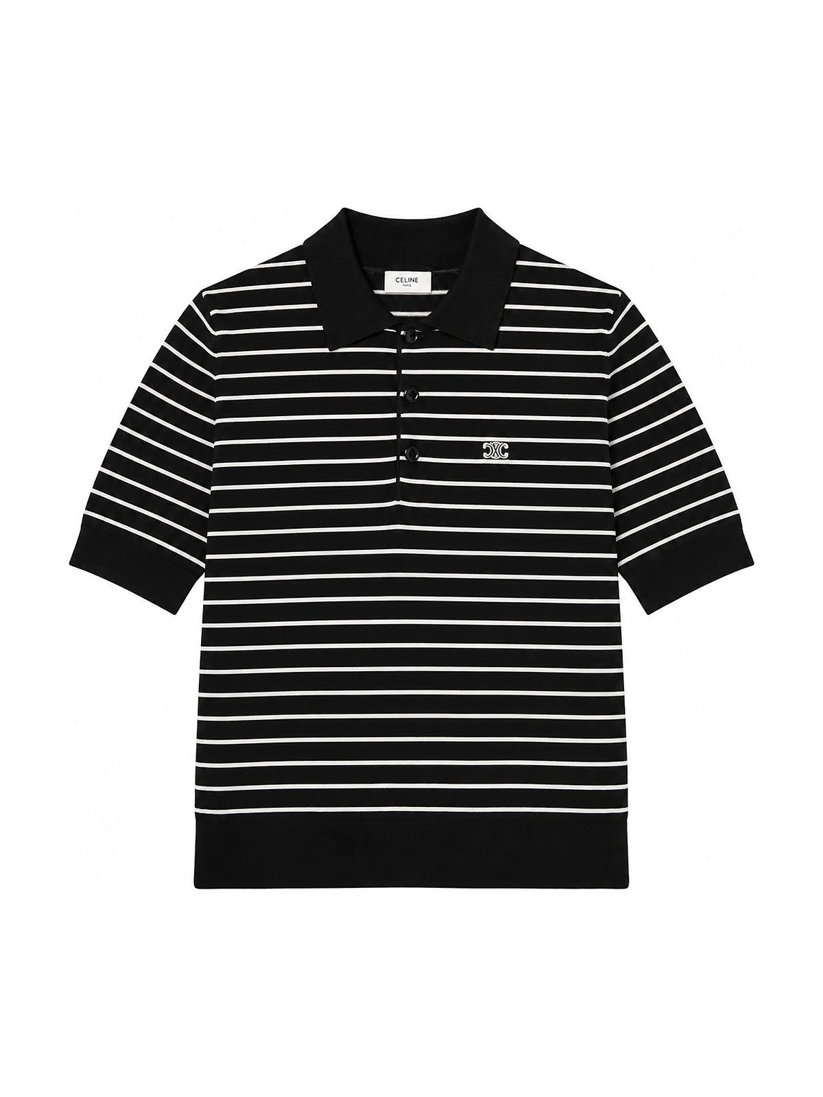 Celine Triomphe Striped Polo