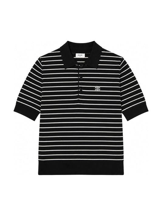 Celine Triomphe Striped Polo