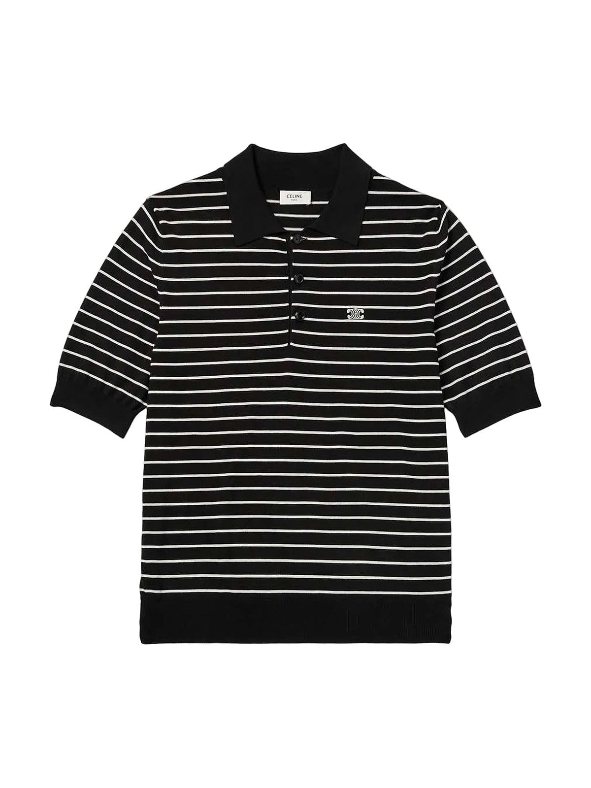 Celine Triomphe Striped Polo