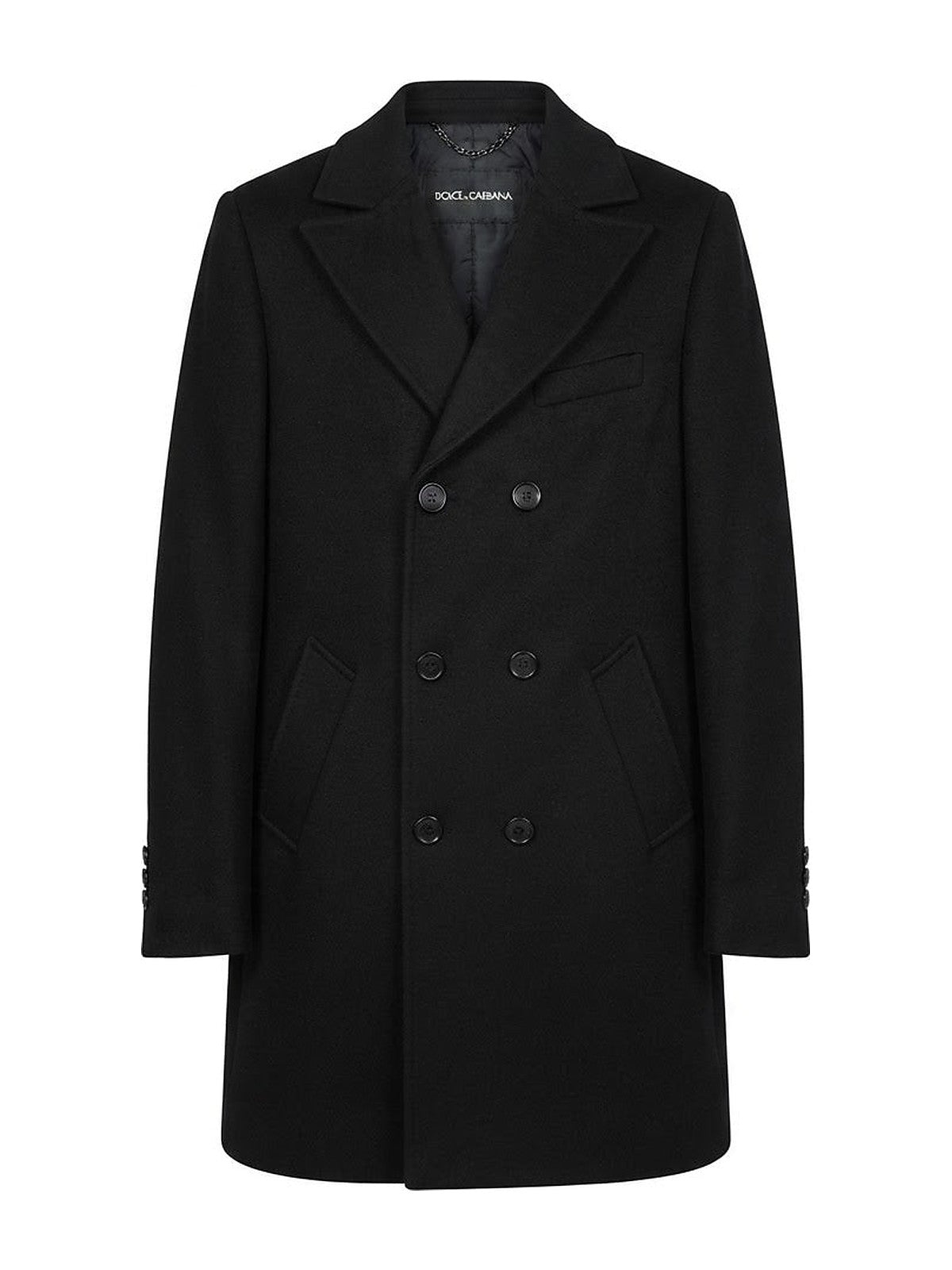 Dolce & Gabbana Double-Breasted Coat (Black)