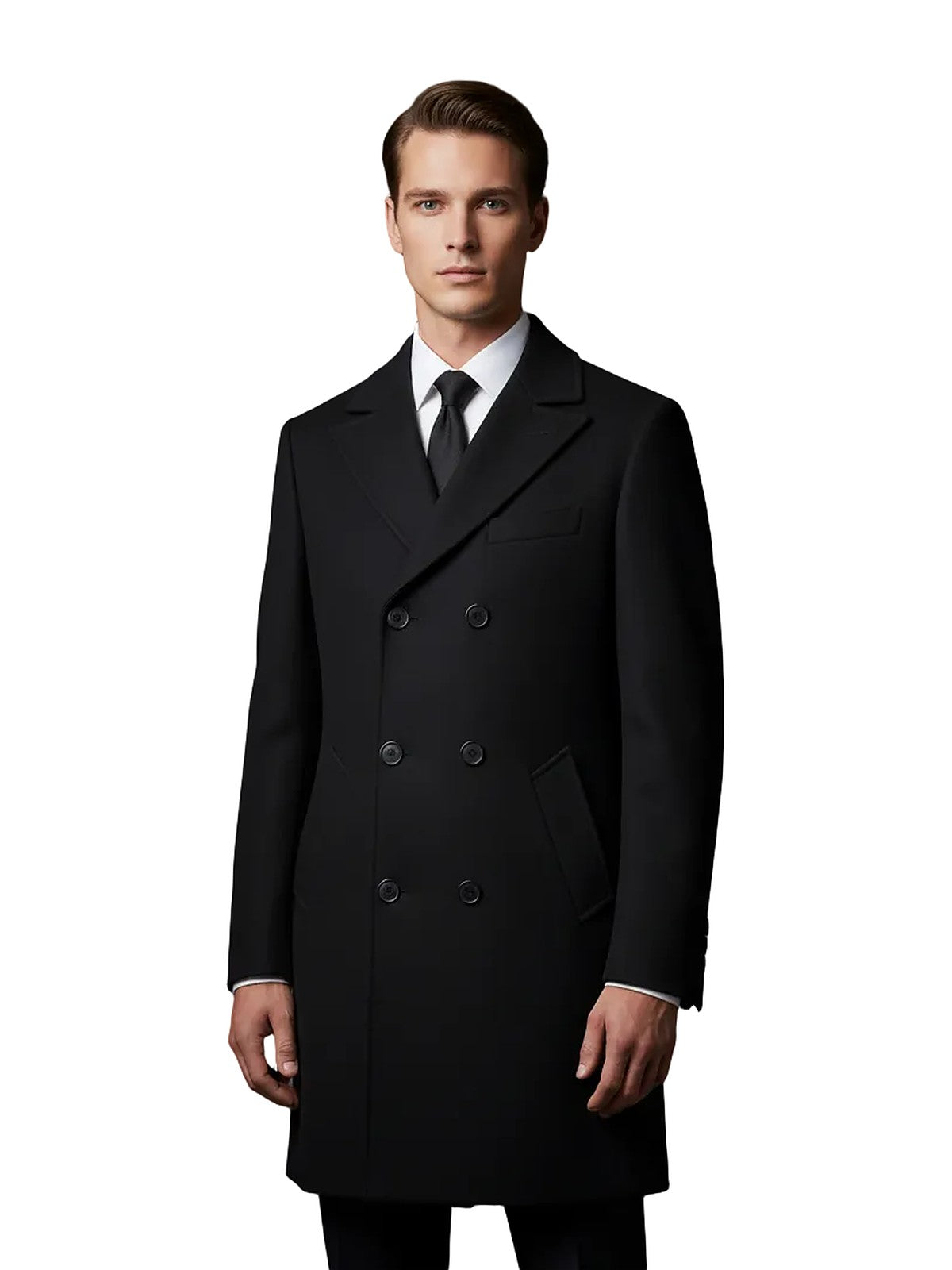 Dolce & Gabbana Double-Breasted Coat (Black)