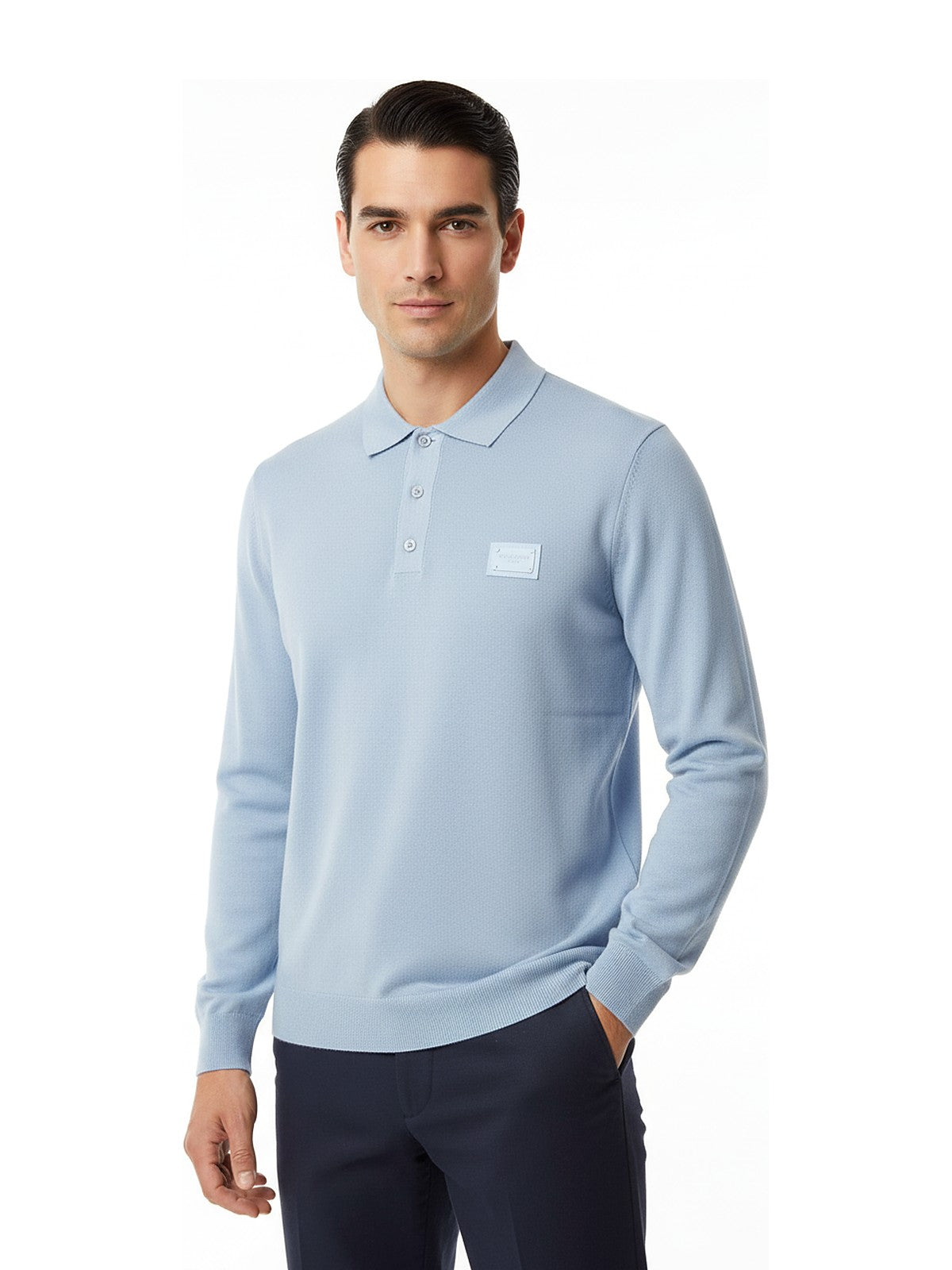 Dolce & Gabbana Knit Polo (Light Blue)
