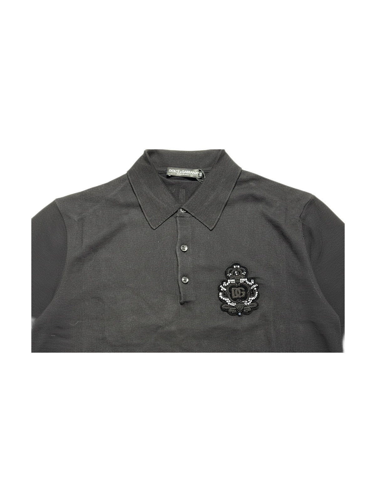 Dolce & Gabbana crest polo shirt (black)
