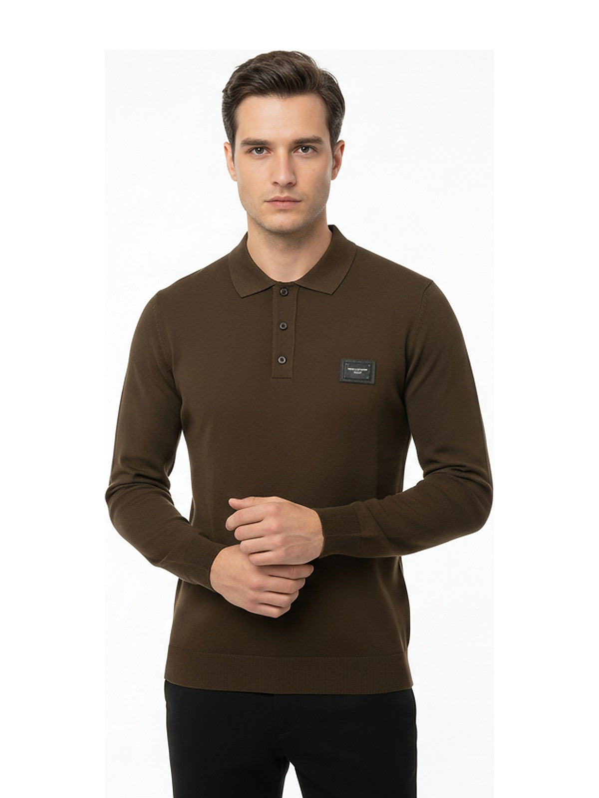 Dolce & Gabbana Knit Polo (Brown)