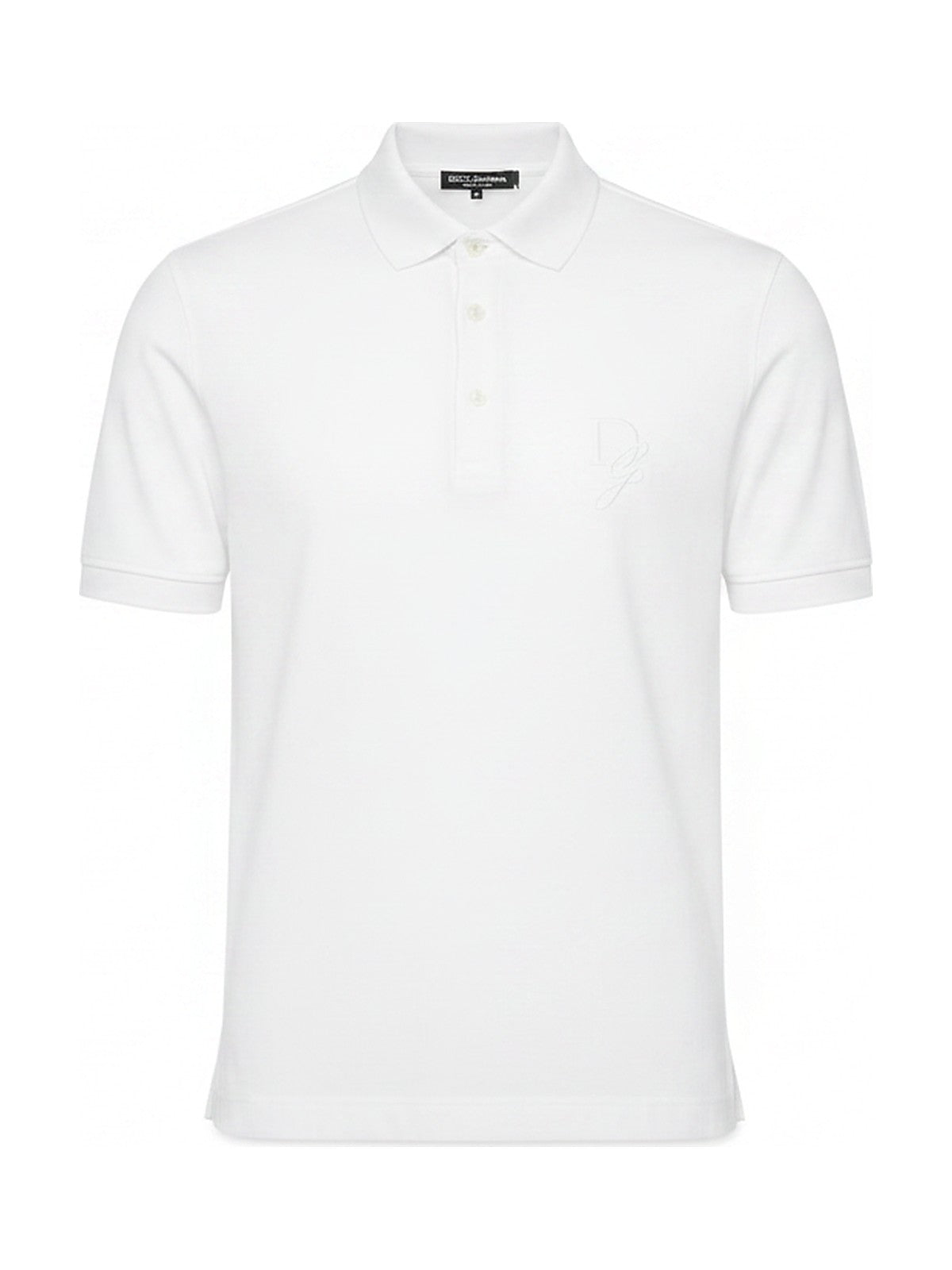 Dolce & Gabbana embroidered logo cotton polo (white)