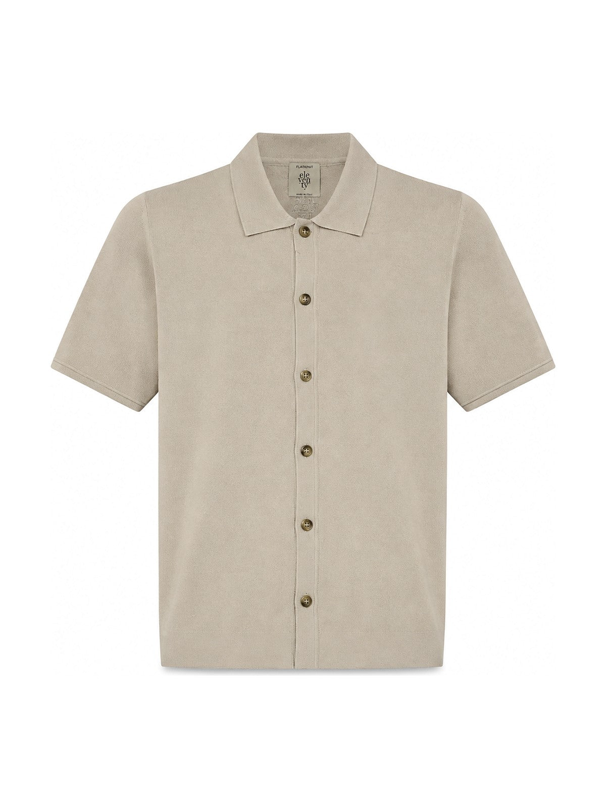 Eleventy knit button shirt (beige)