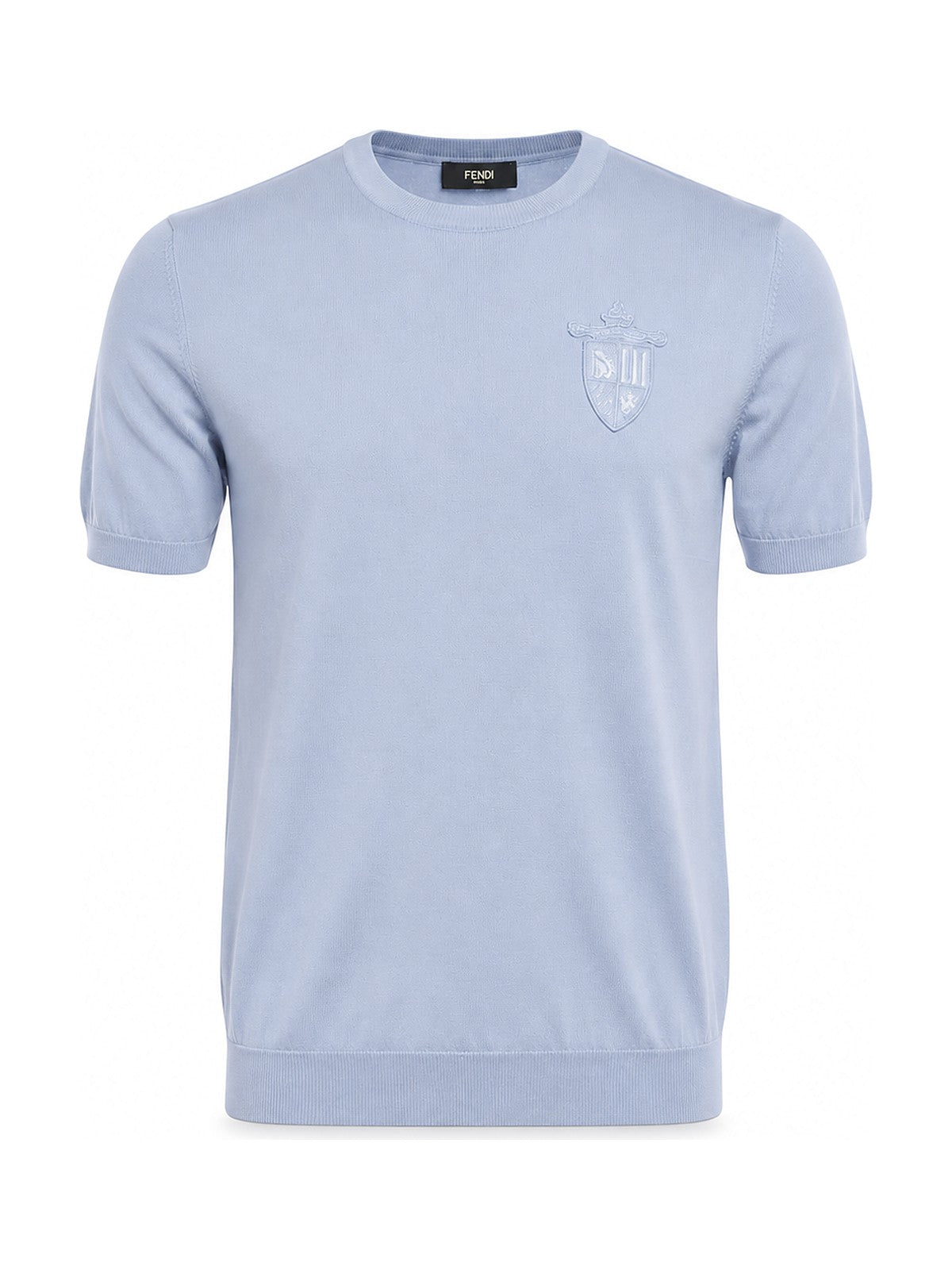 Fendi crest knit T-shirt (light blue)