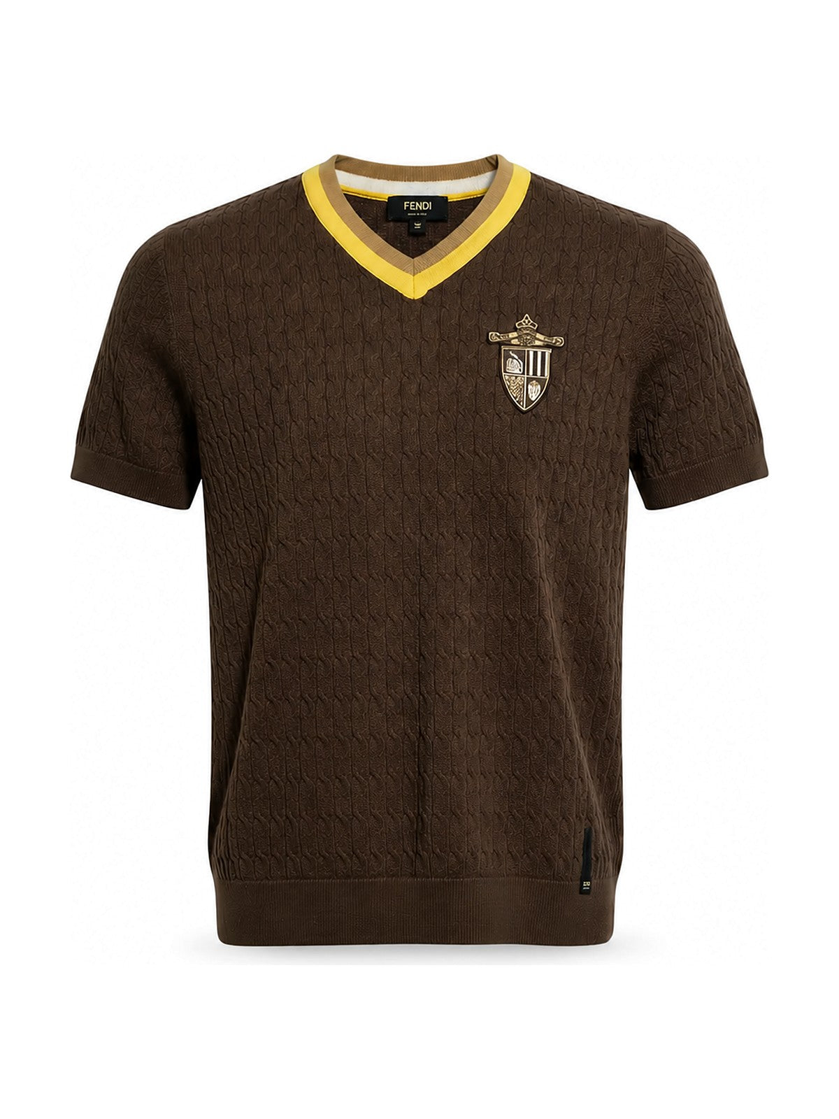 Fendi crest knit T-shirt (brown)