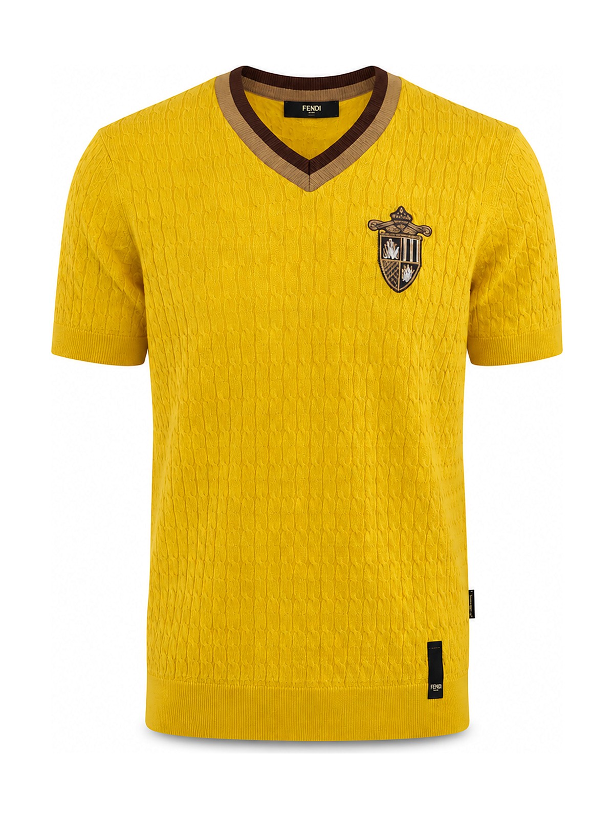 Fendi crest knit T-shirt (yellow)