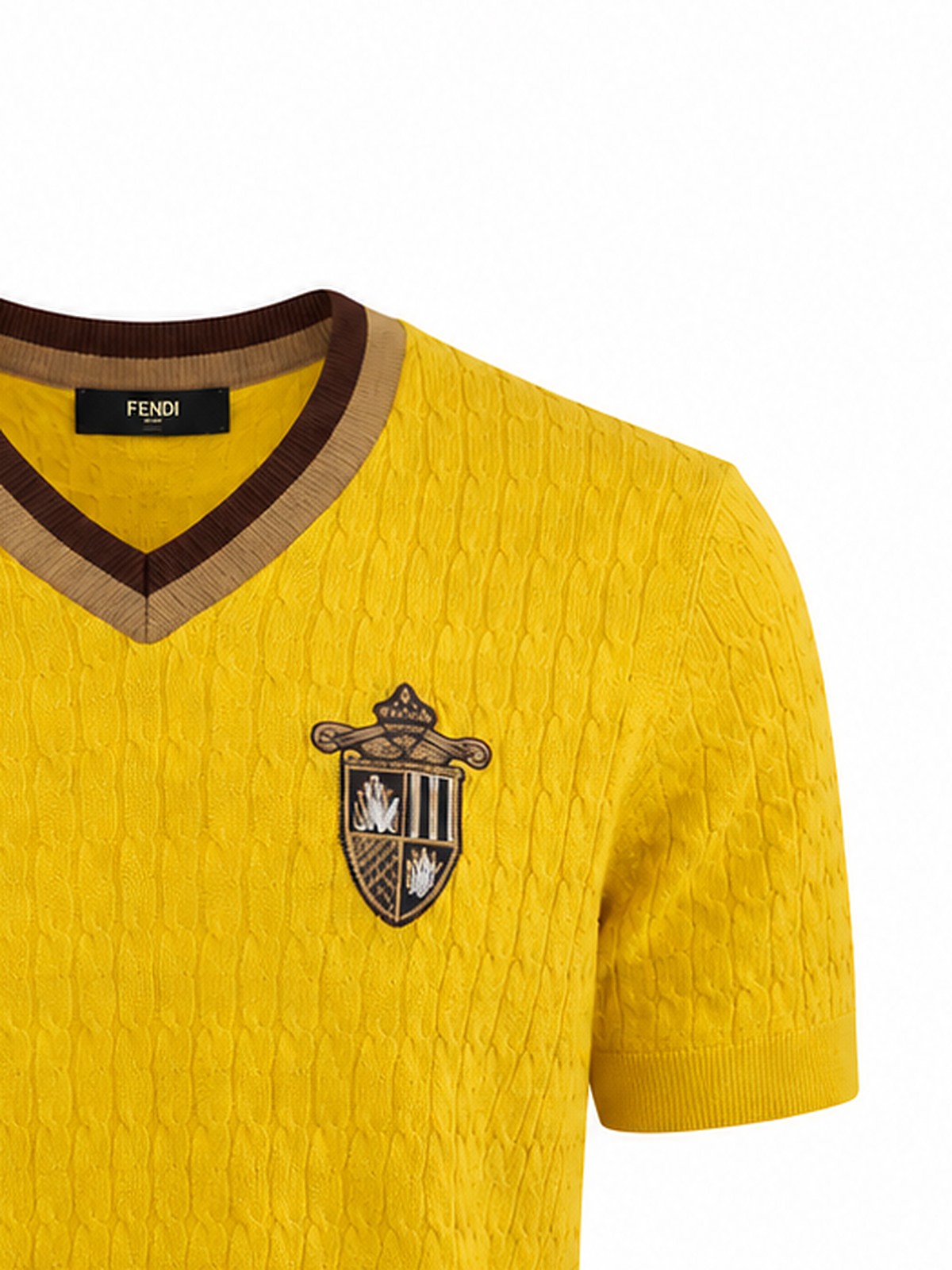 Fendi crest knit T-shirt (yellow)