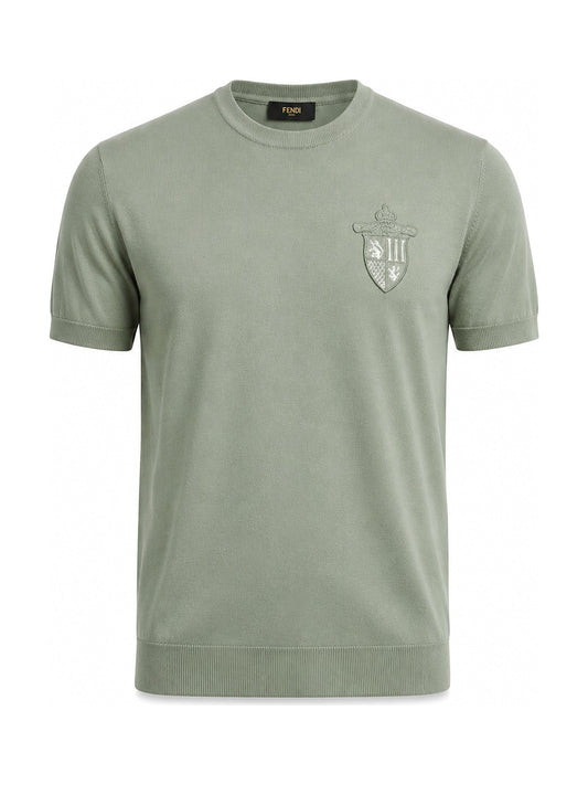 Fendi crest knit T-shirt (sage)