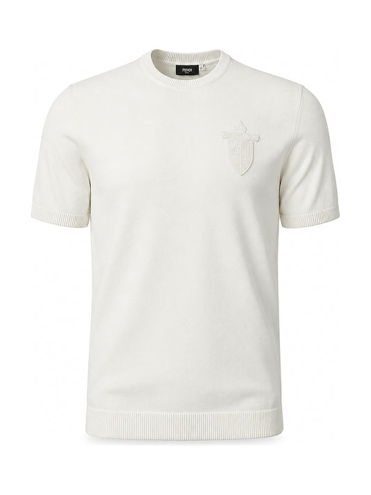 Fendi crest knit T-shirt (off-white)