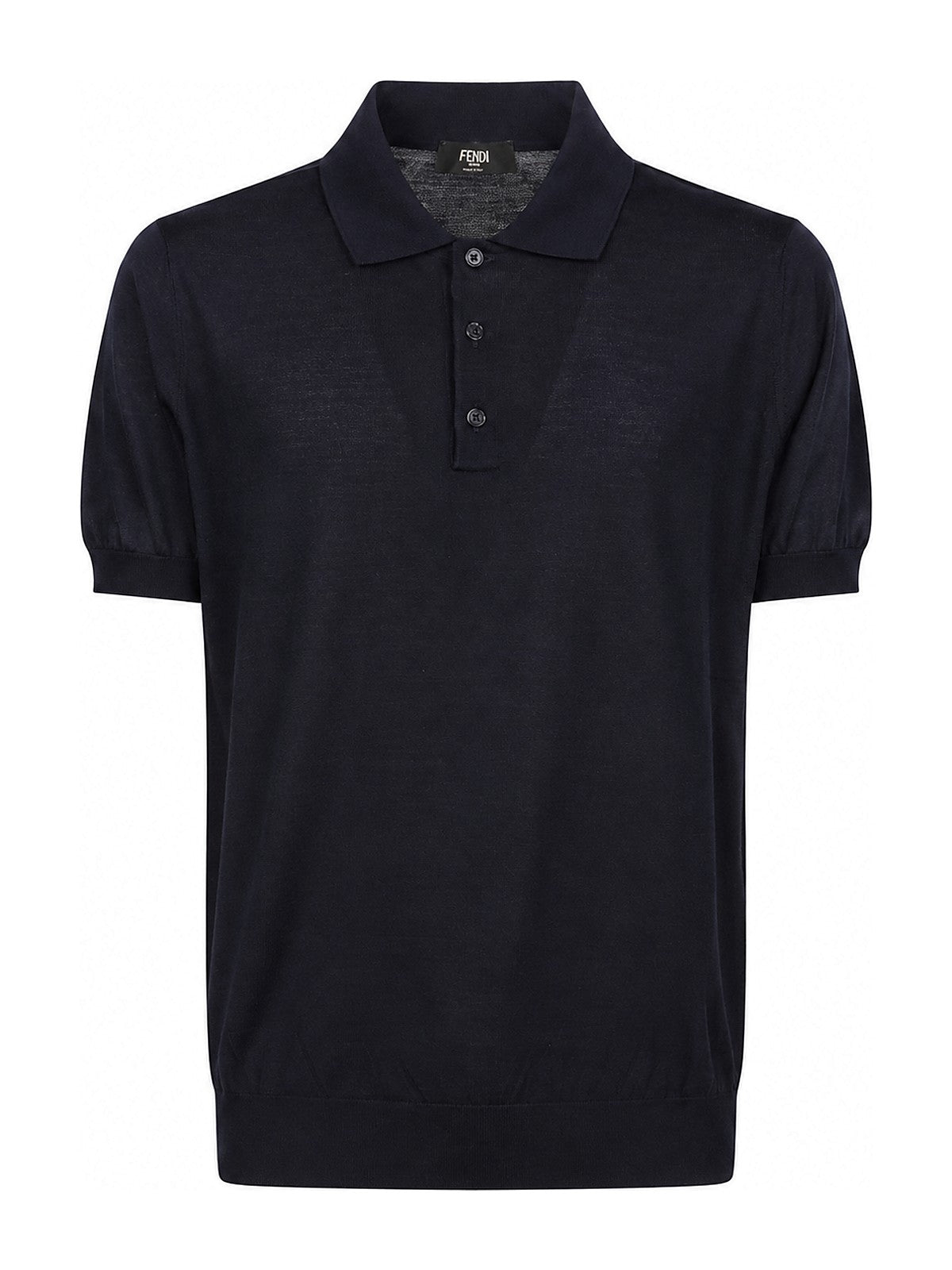 Fendi Blue Wool Polo Shirt