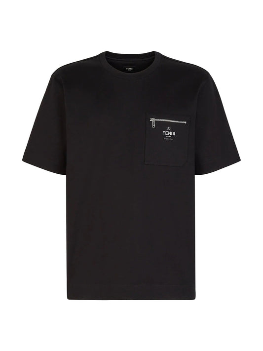 Fendi Logo-Print T-shirt (Black)