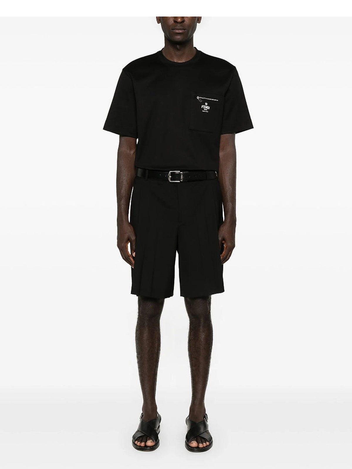 Fendi Logo-Print T-shirt (Black)
