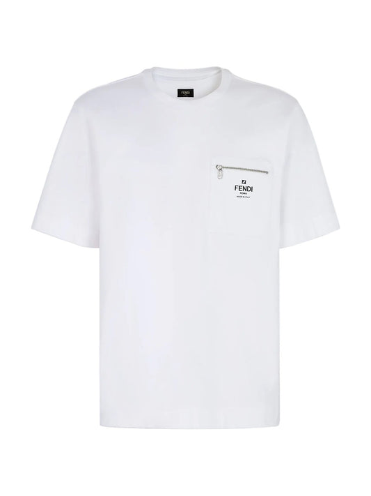 Fendi Logo-Print T-shirt (White)