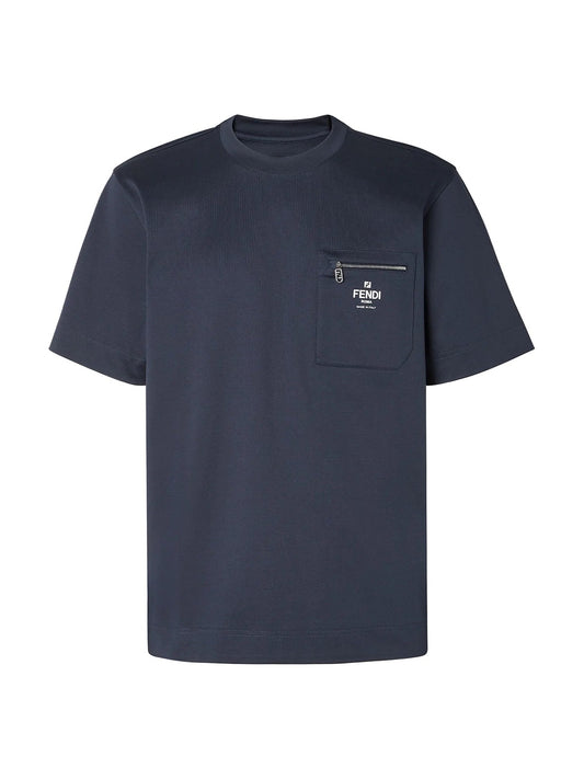 Fendi Logo-Print T-shirt (Navy)