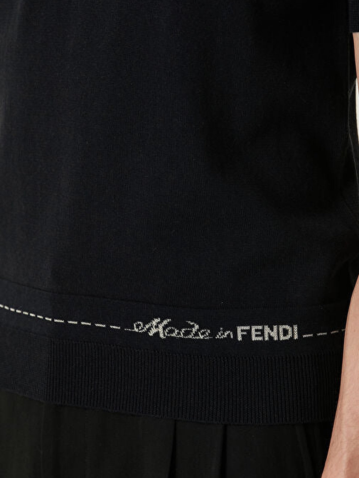 Fendi Logo Jacquard Knit Tee