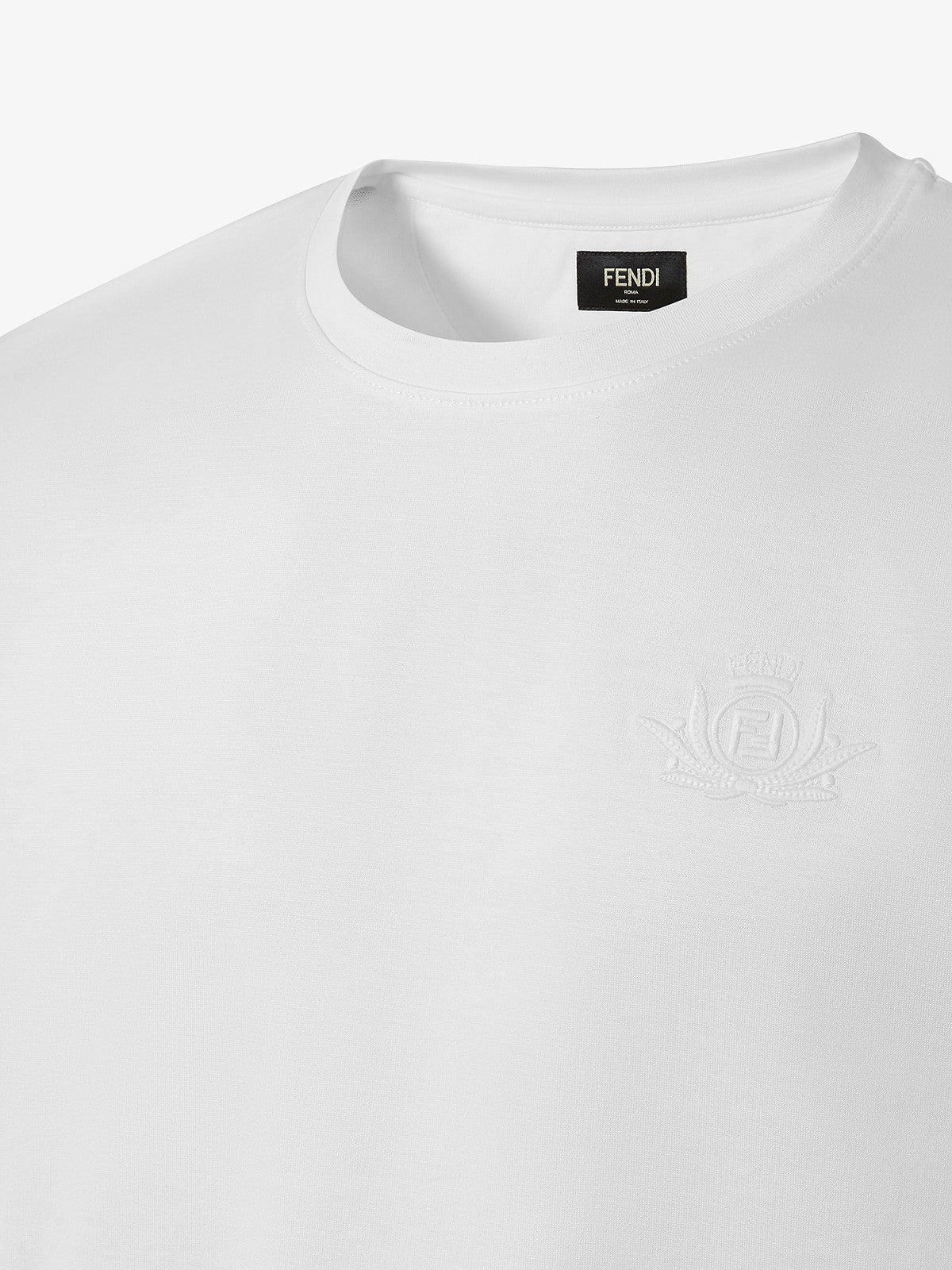 Fendi White Cotton T-shirt