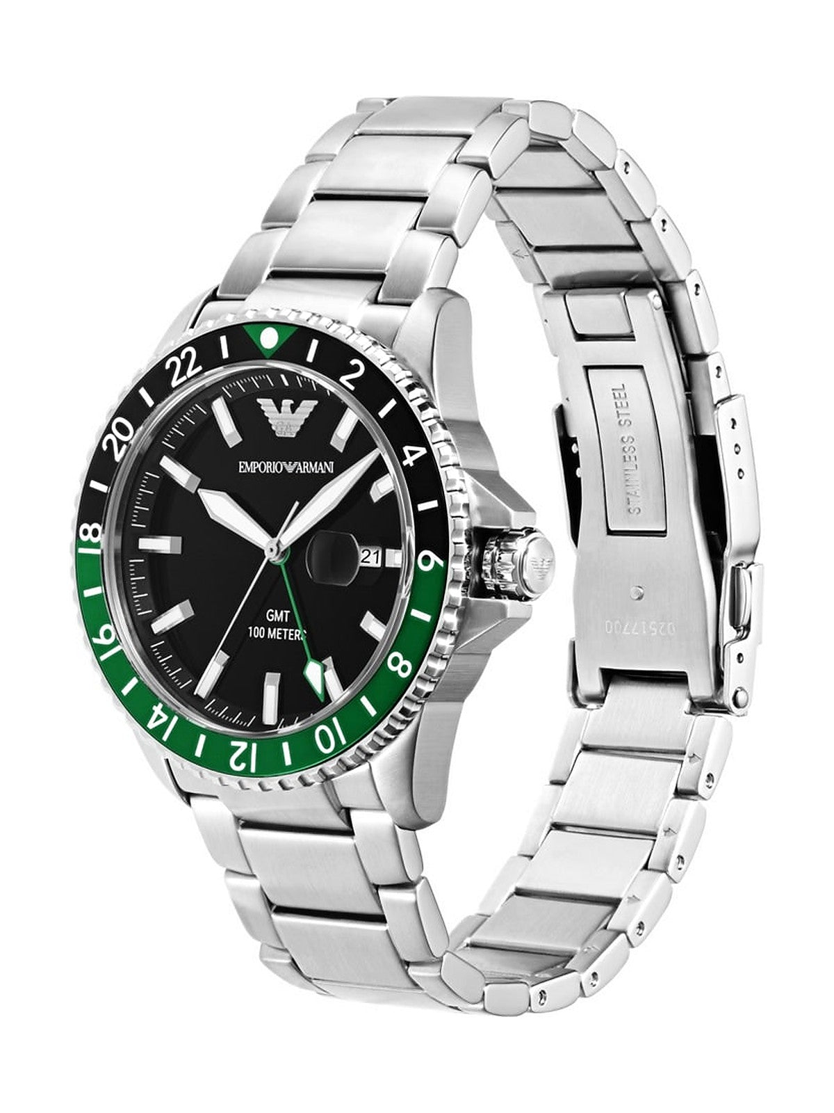 GMT Dual Time Stainless Steel Watch