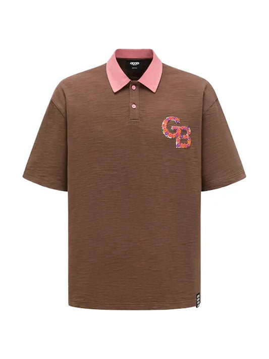 Goodbrand Flower Contrast Polo (Brown)