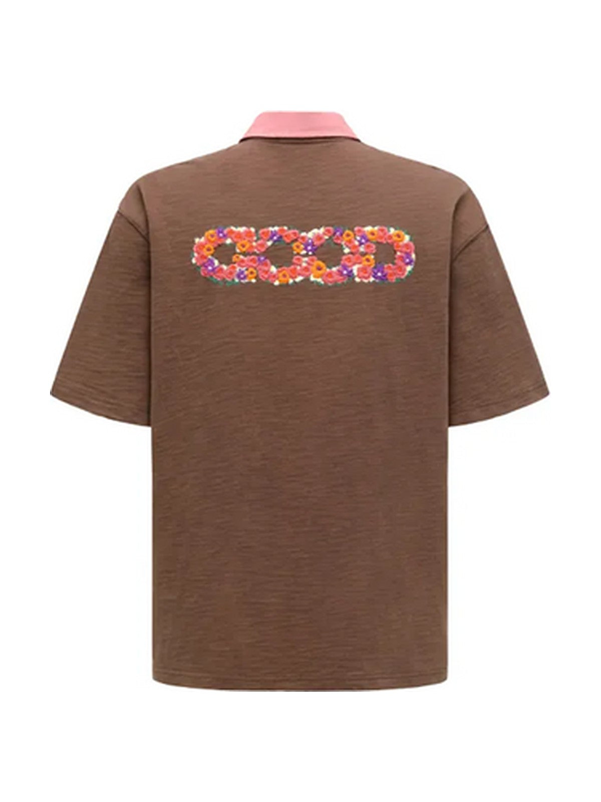 Goodbrand Flower Contrast Polo (Brown)