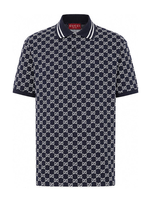 Gucci GG Piquet Jacquard Polo Shirt