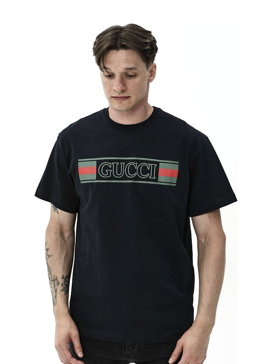 Gucci Printed Cotton T-shirt (Black)
