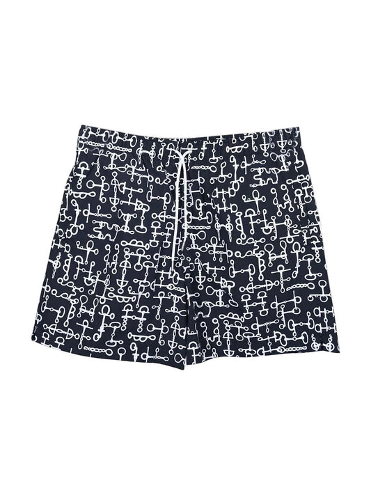 Hermès swim shorts (navy print)