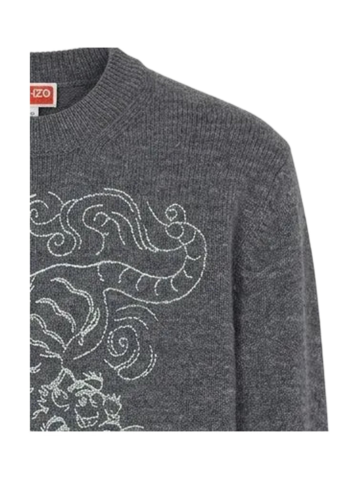 Kenzo Tiger Knit Sweater (Grey)