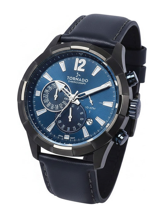 Leather Chronograph Watch
