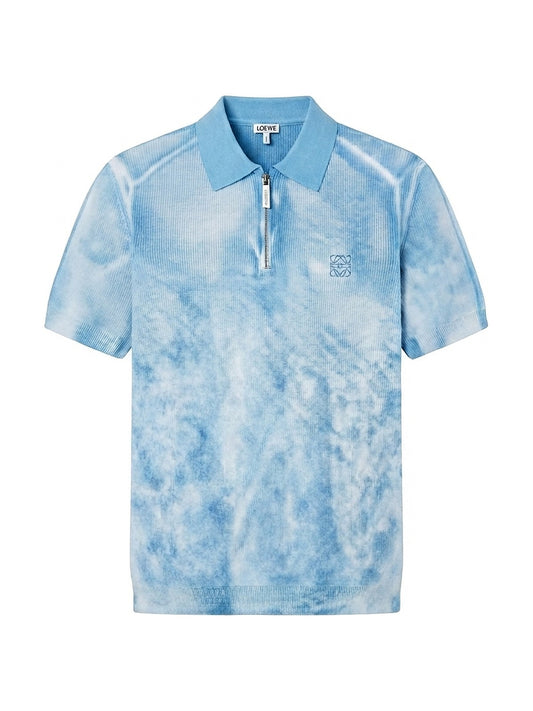 Loewe printed polo (light blue)