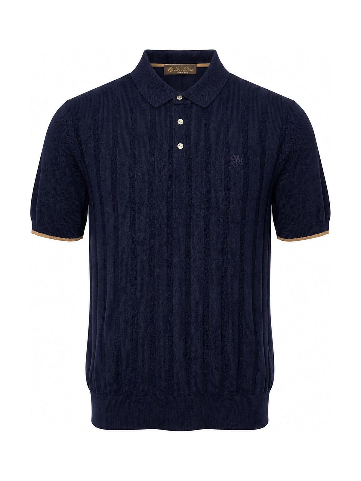 Loro Piana ribbed knit polo (navy)