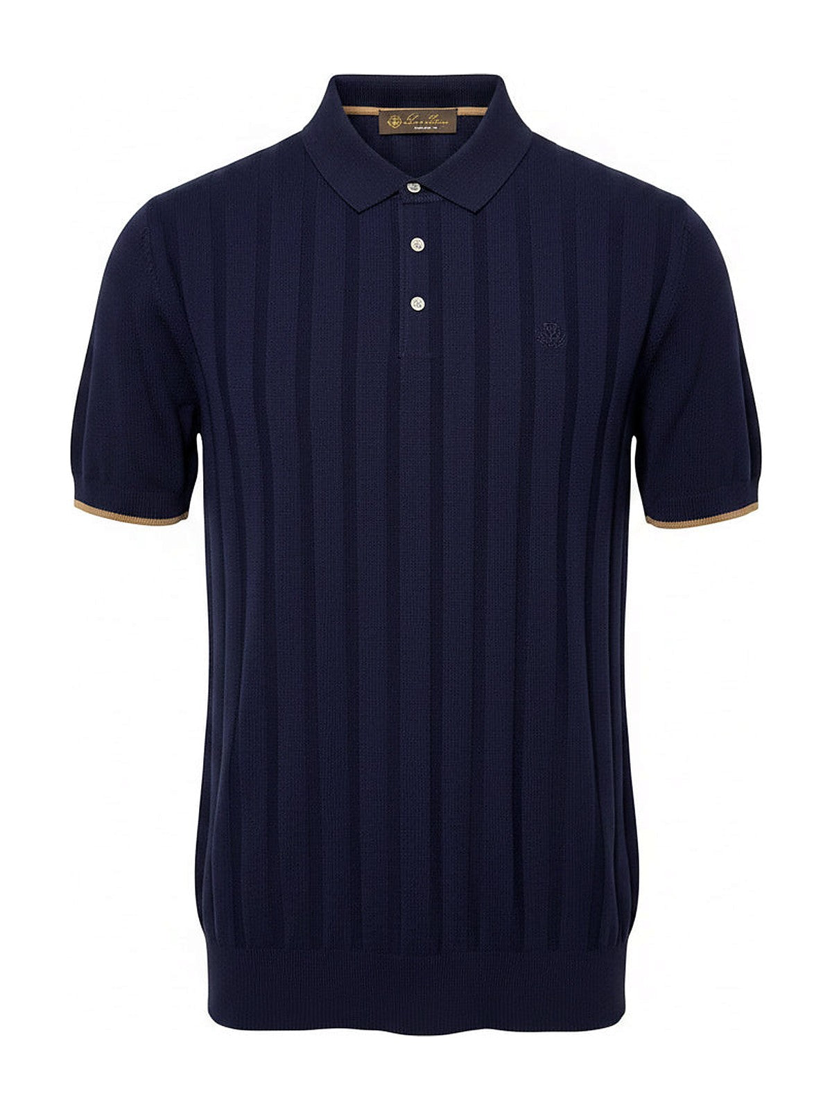 Loro Piana ribbed knit polo (navy)