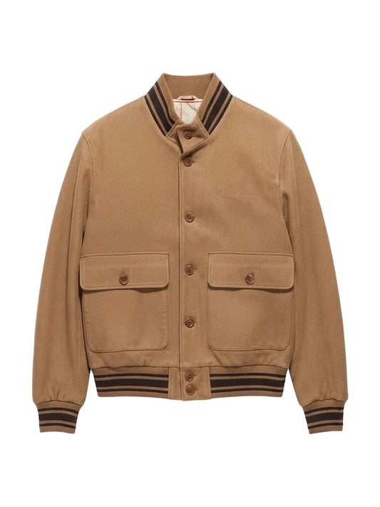 Loro Piana Suede Bomber Jacket (Tan)