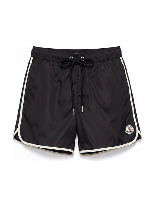 Moncler Black Patch Swim Shorts