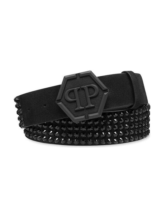 Philipp Plein Suede Belt with Stones
