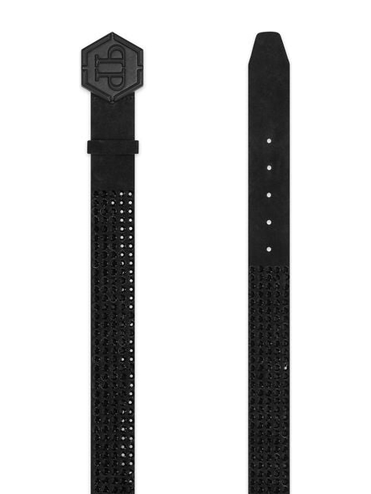 Philipp Plein Suede Belt with Stones