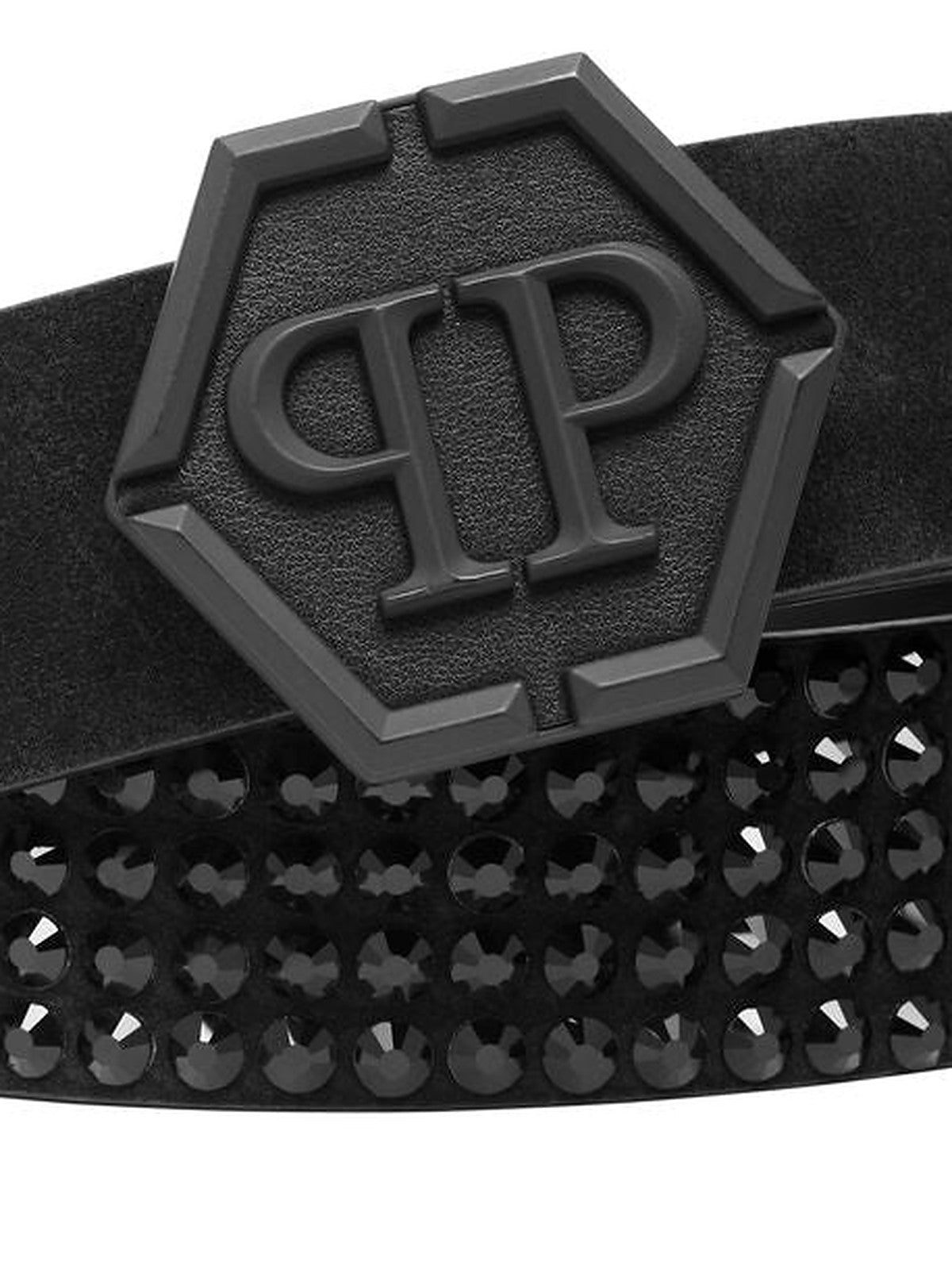 Philipp Plein Suede Belt with Stones