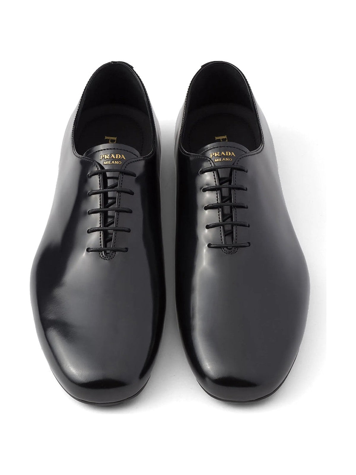 Prada Leather Oxford Shoes (Black)