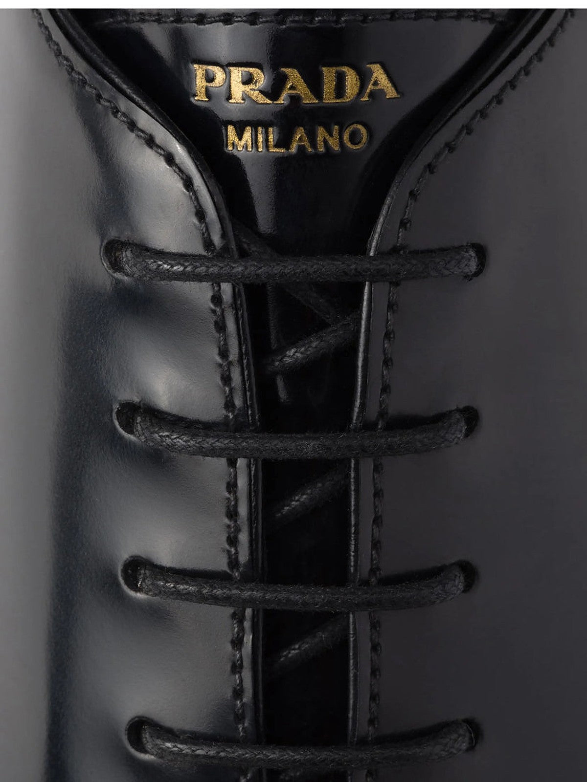 Prada Leather Oxford Shoes (Black)
