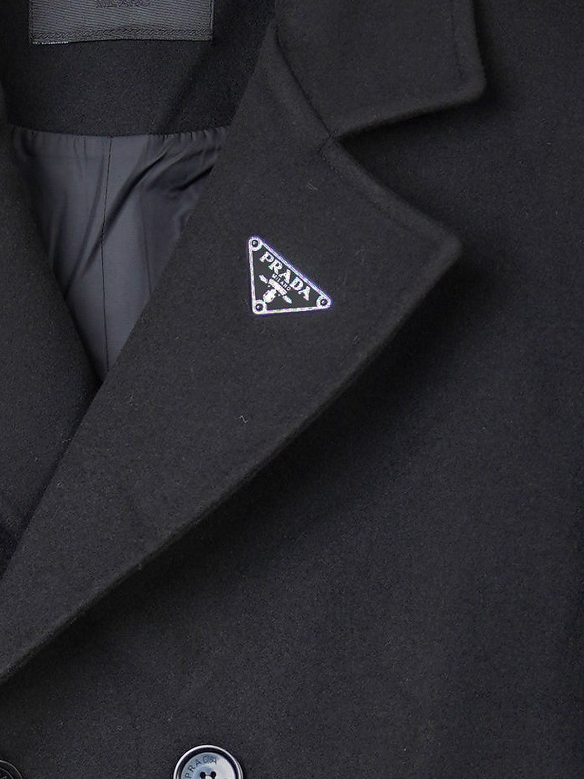 Prada Double-Breasted Coat (Black)