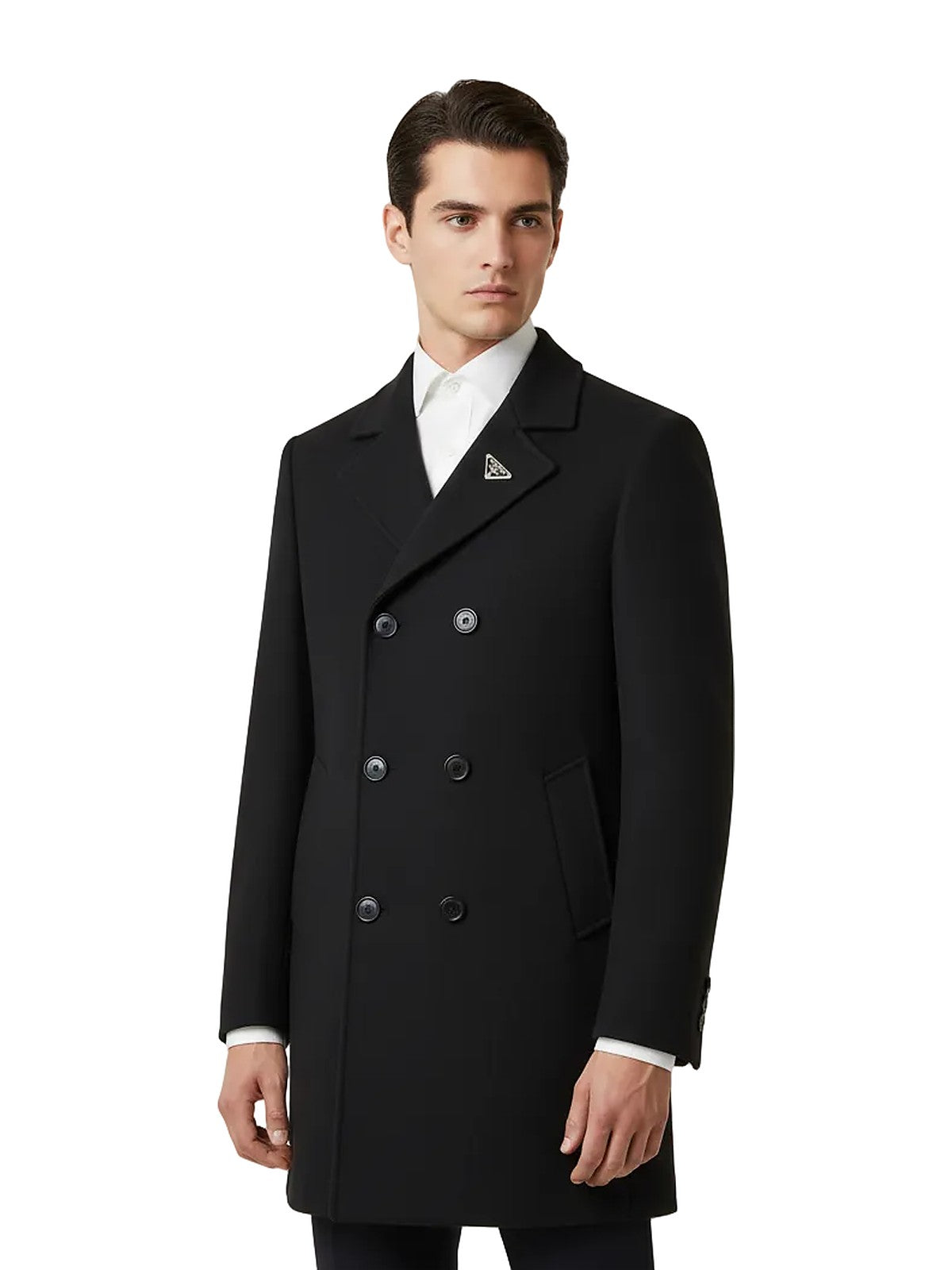 Prada Double-Breasted Coat (Black)