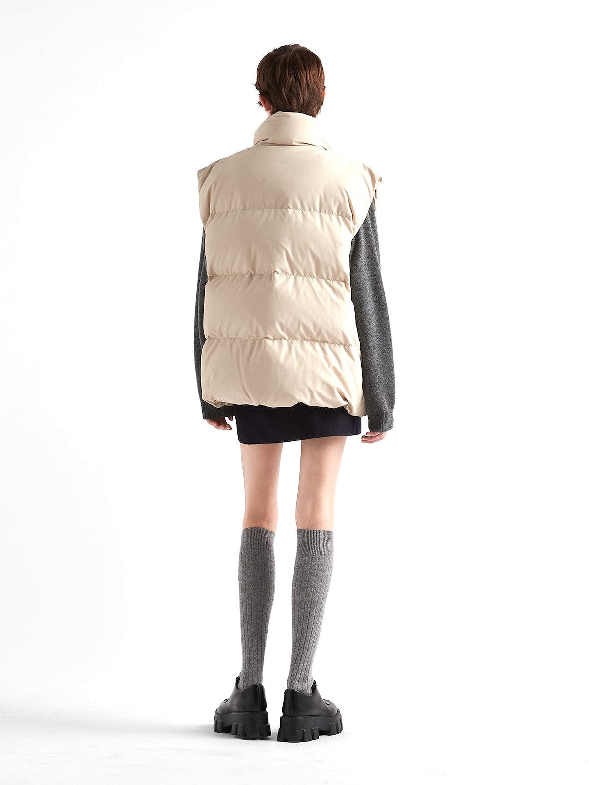 Prada Puffer Vest (Cream)